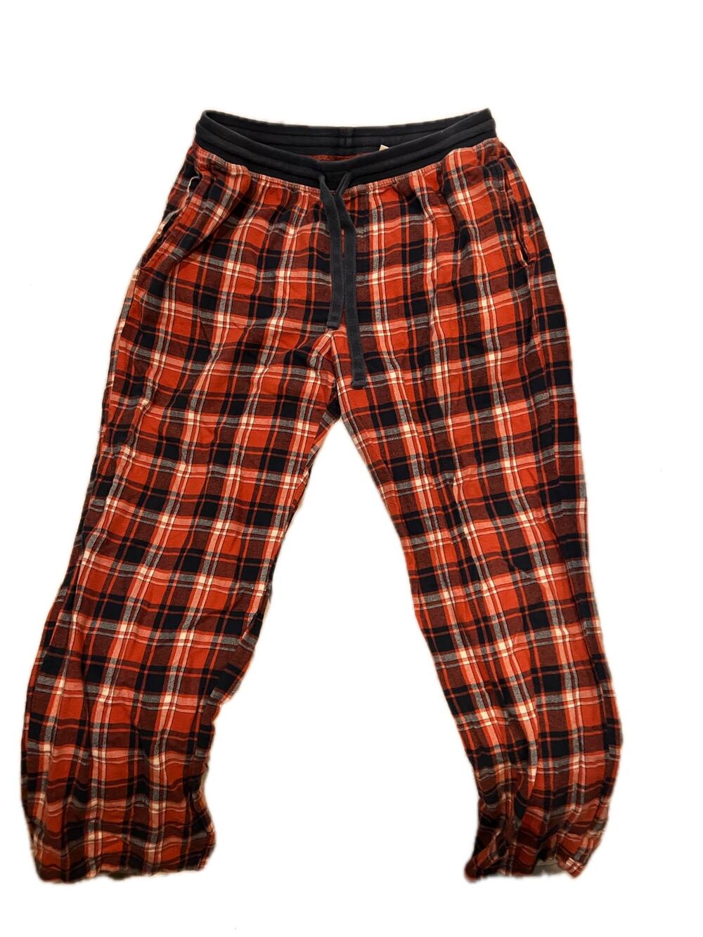LL Bean Red Checked Sleepwear Pants Mens Med